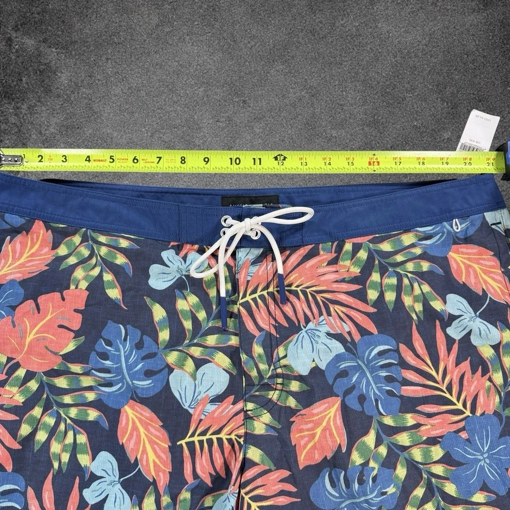 American Eagle Board Shorts XXL Blue Hawaiian‎ Floral Tropical Swim NWT